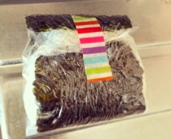 おにぎり海苔ラップくっつく