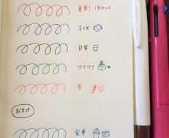 手帳 ペン 色分け 主婦