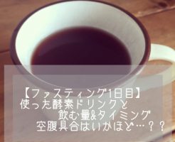 酵素ファスティング 1日目